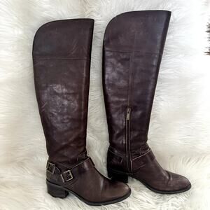 Vince Camuto Bethany Leather Knee High Riding Boots Sz 8.5
